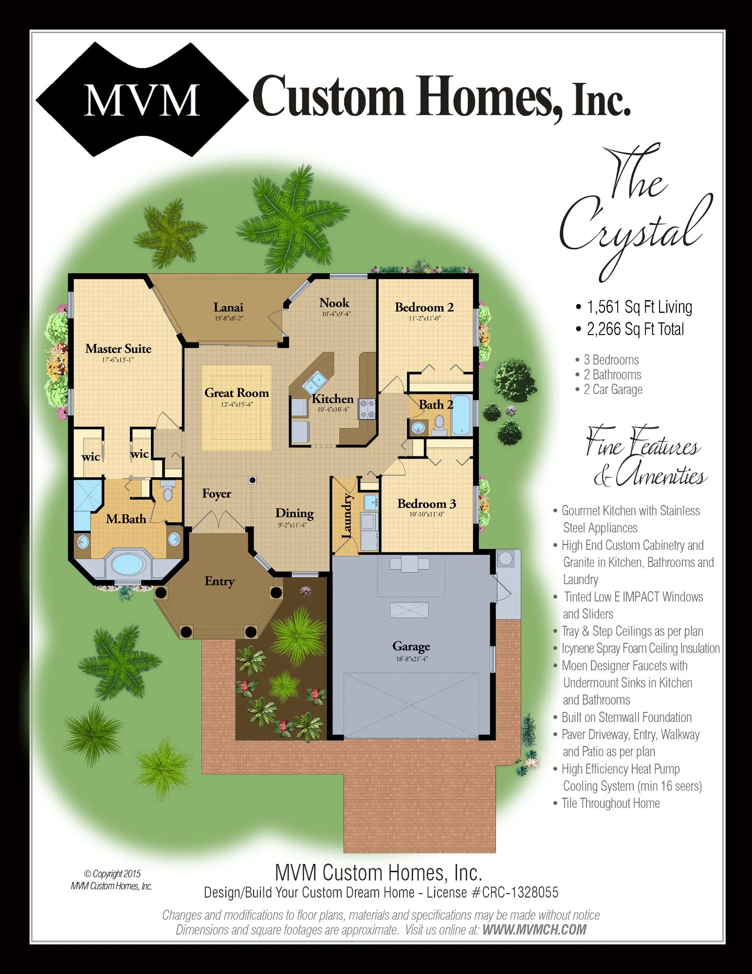 Crystal model home builder brochure — custom homebuilder marketing materials design