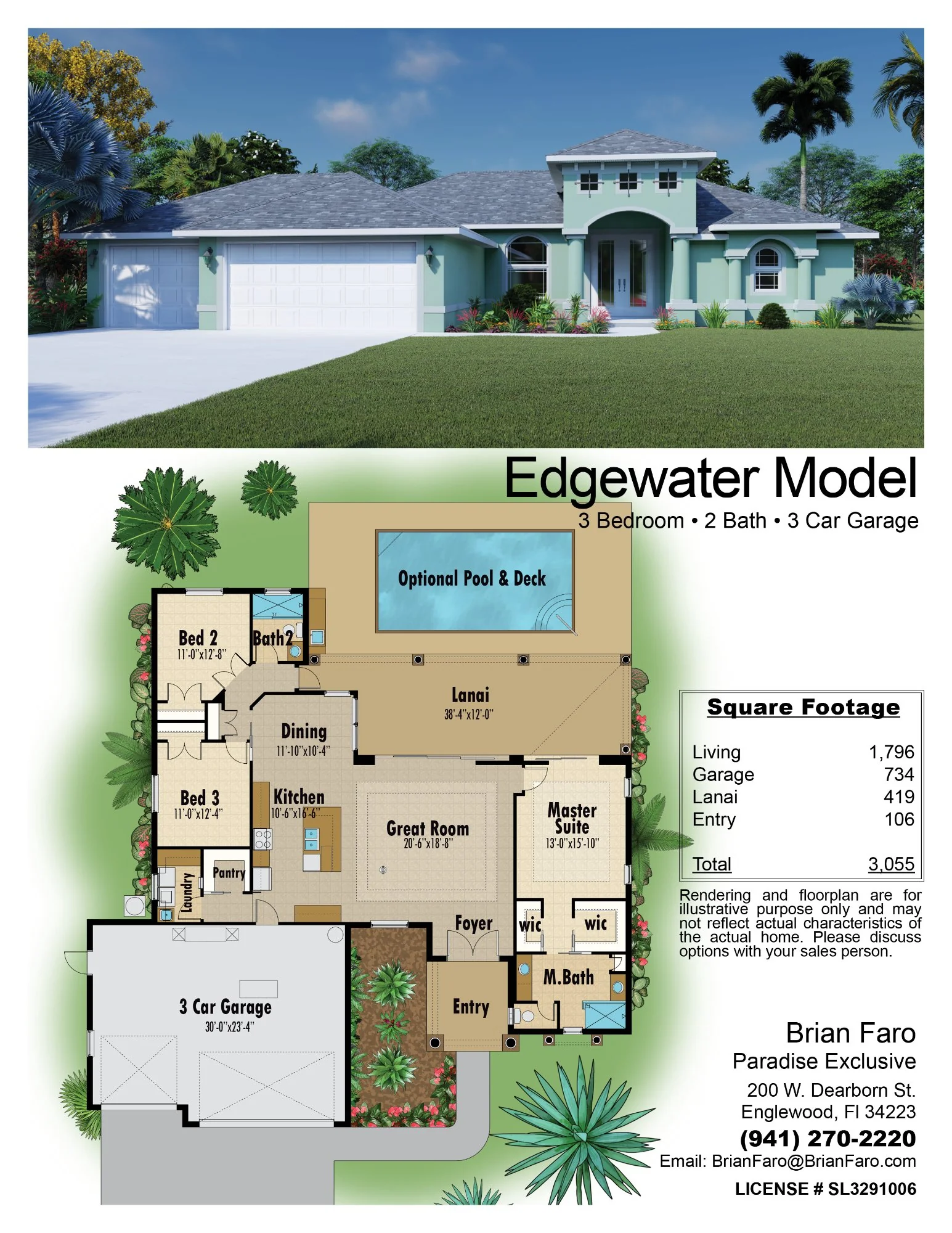 Edgewater model home builder brochure — professional builder marketing materials nationwide