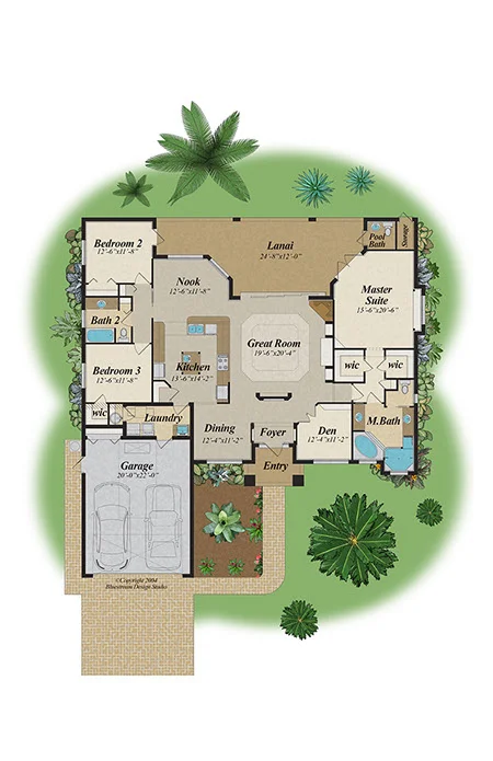 Textured tan color floor plan option D — textured finish color scheme for builder floor plans