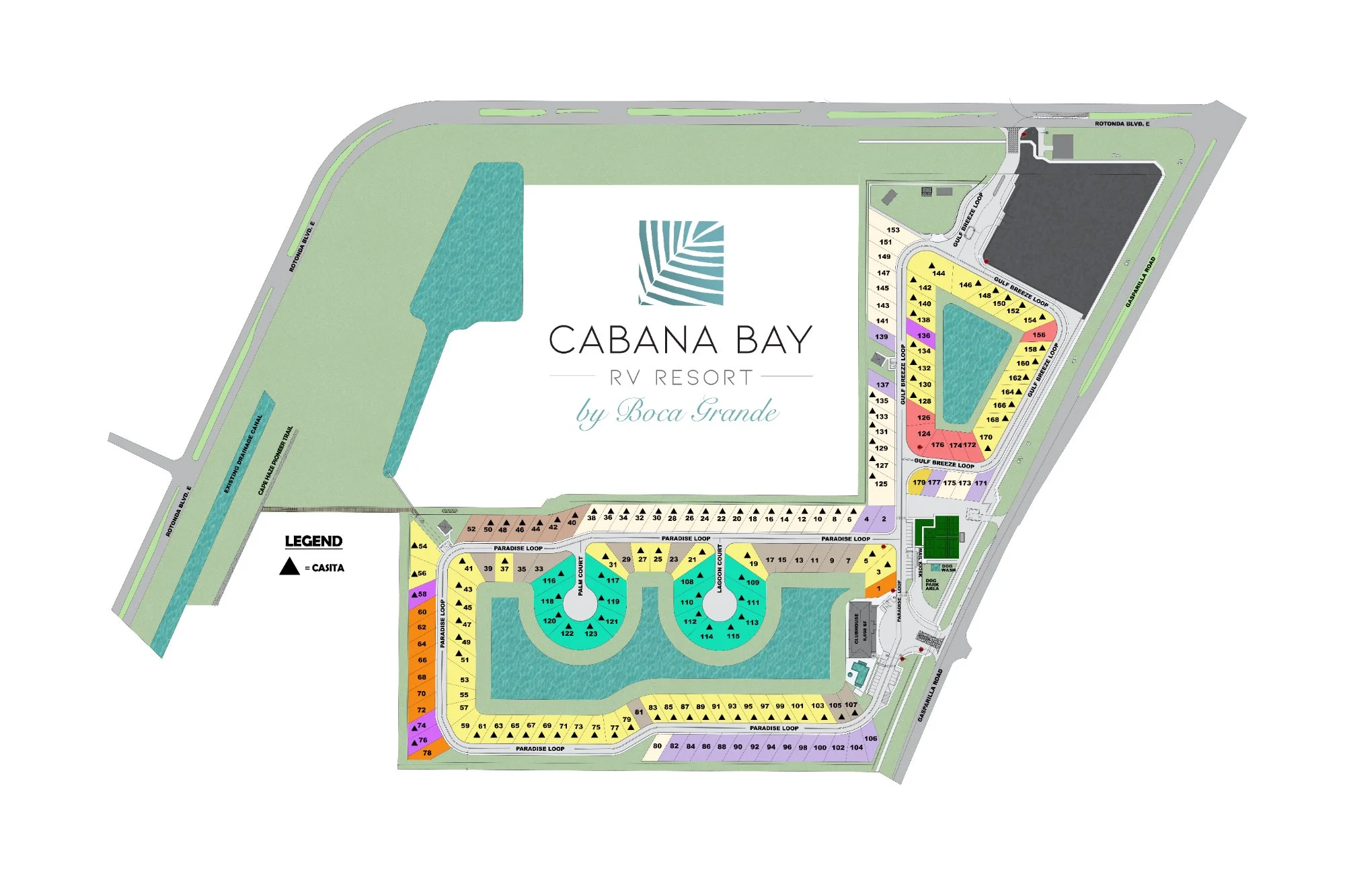 RV resort color site plan — recreational development site plan rendering services